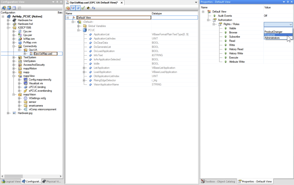 opcuaaddrole